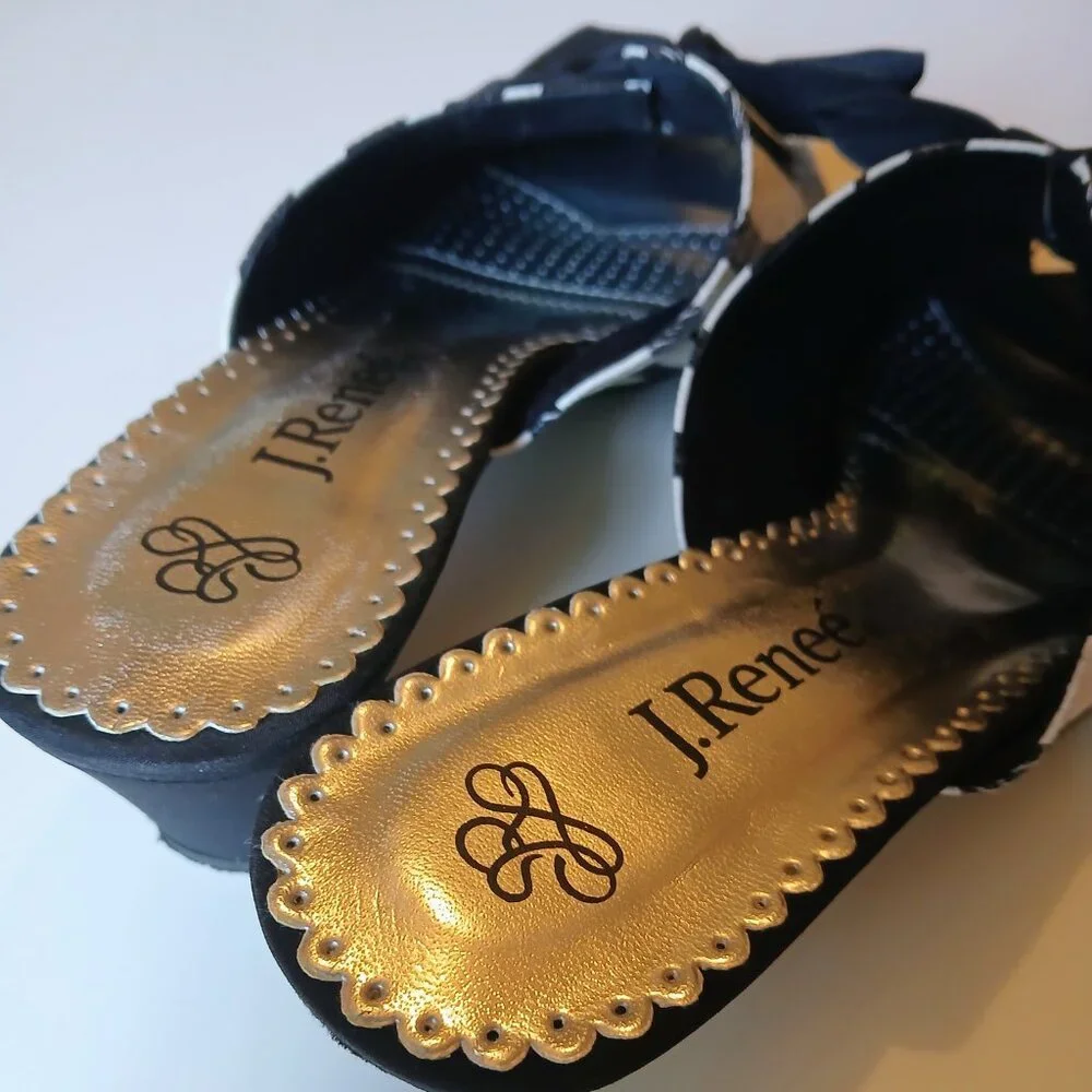 GUC J. Renee Sarika Zebra Print Heel Women's Size 11W 11W - Picture 6 of 6